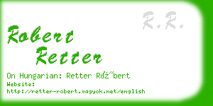 robert retter business card